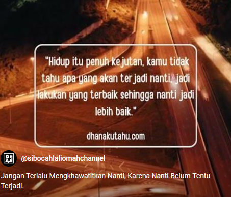 Sekarang Untuk – Nanti – Mulai Dari Sekarang