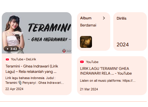 Lirik Lagu Teramini – Gea Indrawari