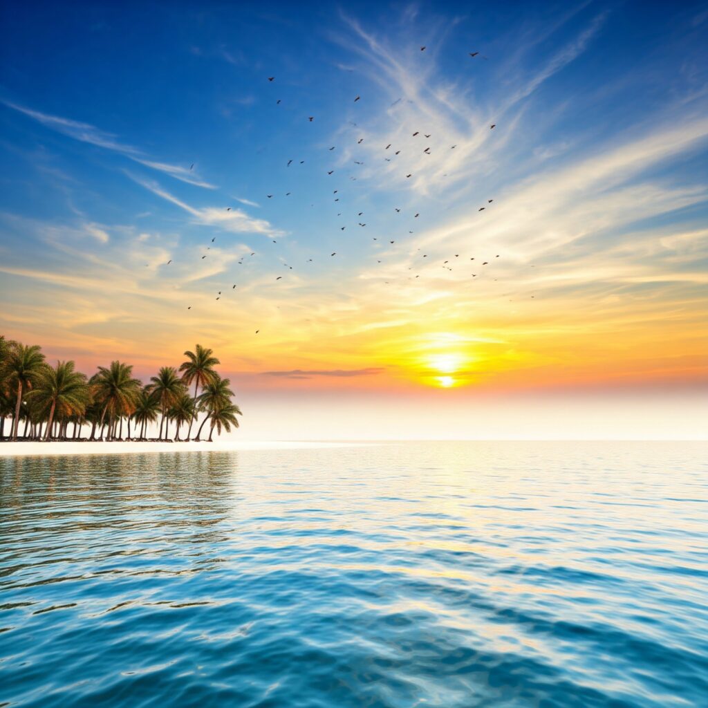 Pemandangan Laut dan Senja